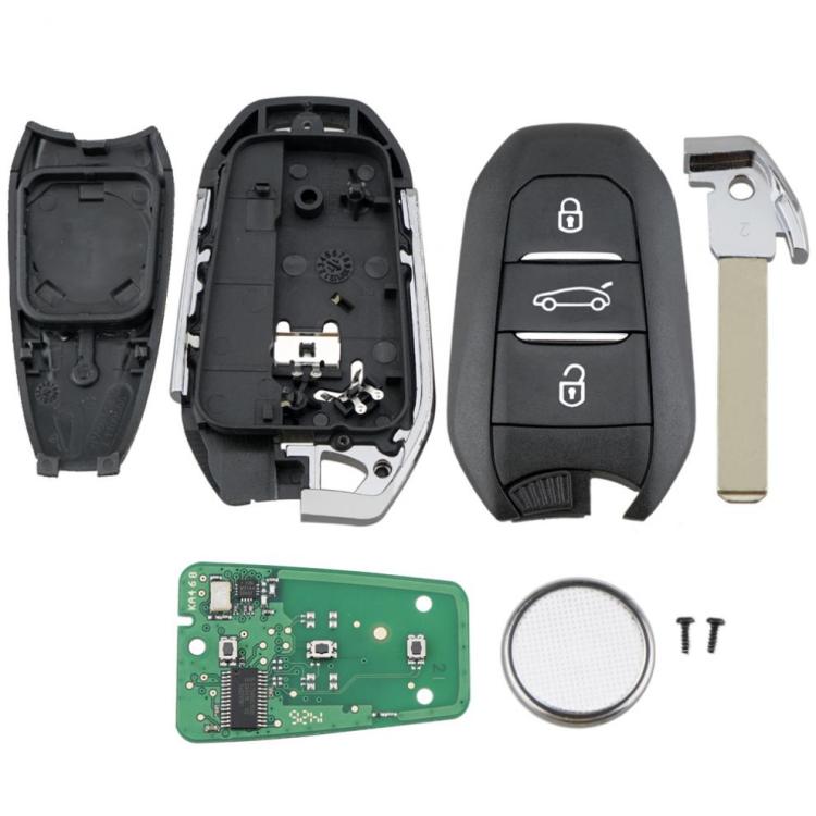 For Peugeot Fully Intelligent 433MHz FSK Car Key Remote Control
