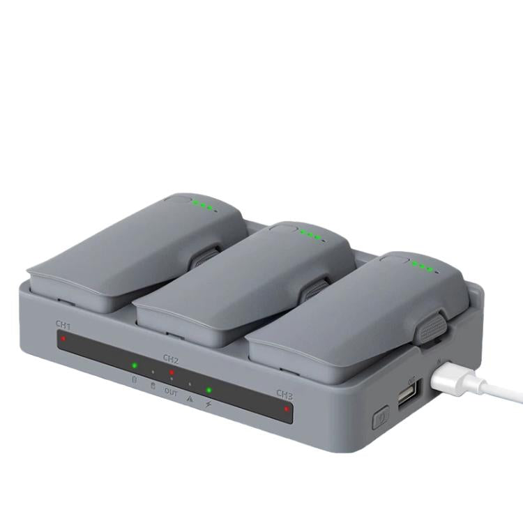 For DJI Neo 2 YX Triple Battery Charger Hub with PD 65W Fast Charging 3-Channel Power Management, 3-channel