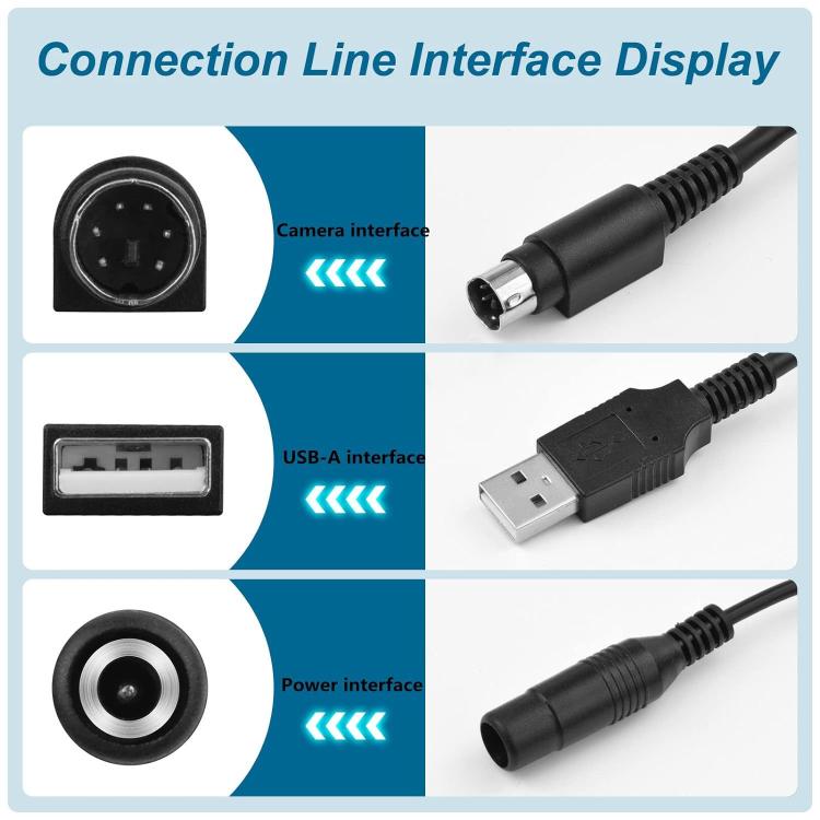 Replacement 2-in-1 Power and Data Cable for Logitech CC2900e, CC3500e, PTZ Pro Cameras