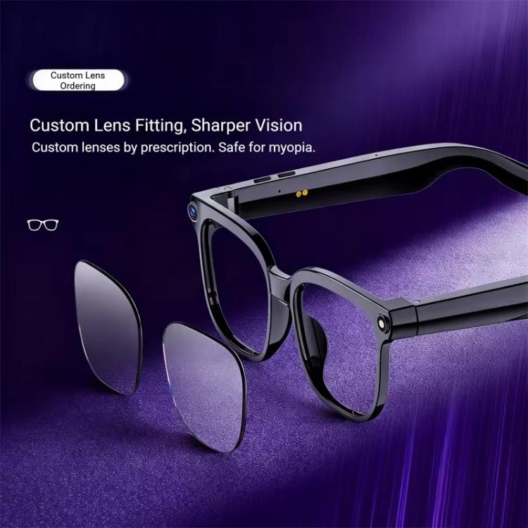 M02S Smart Glasses with 8MP HD Camera, 1080P Video, AI Voice Assistant, Recording, Translation, Transparent, Sunglasses, Photochromic, Transparent+Sunglasses, Transparent+Photochromic