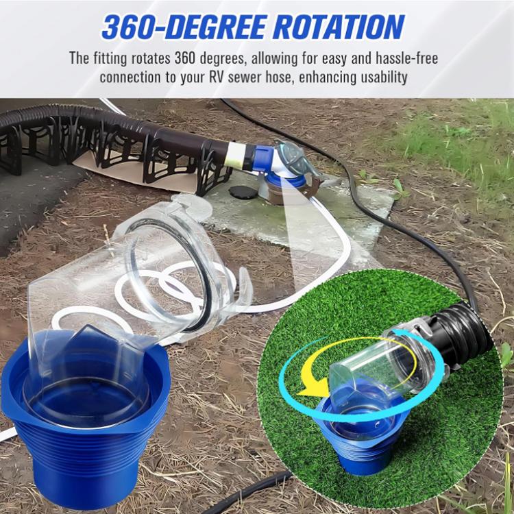 RV Sewage Drain Pipe 90-degree Flexible Hose Adapter