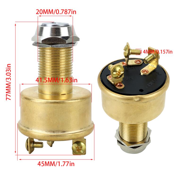 Automotive 3-position Mechanical Start Heavy-duty Ignition Switch