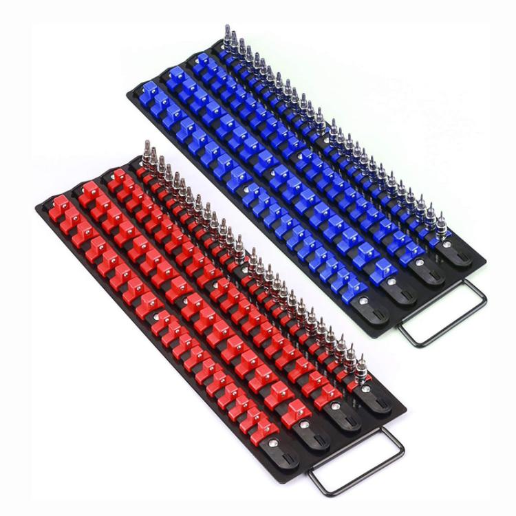 Portable Socket Storage Holder With Handle For 1/4, 3/8, 1/2 Inch Drive Sockets