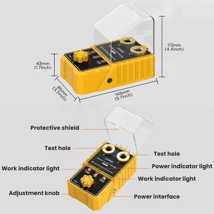 AUTOOL Automotive Dual-Hole Spark Plug Tester Ignition System Diagnostic Tool, US Plug, EU Plug