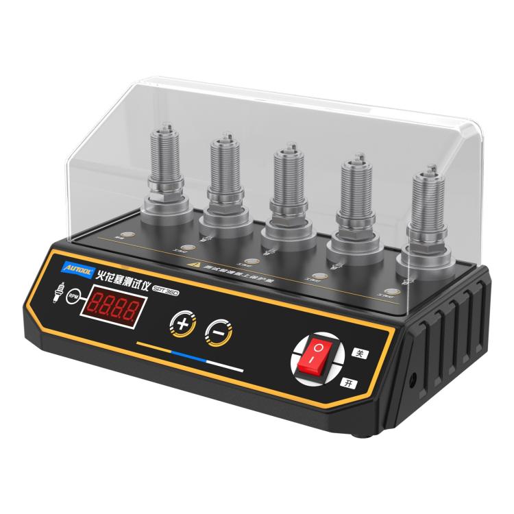 AUTOOL Automotive Engine High-Pressure Five-Hole Spark Plug Tester, US Plug, EU Plug