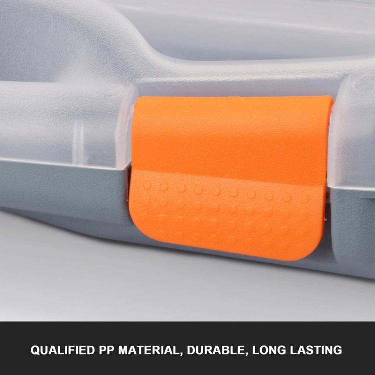 Hardware Tool Storage Box With Handle Adjustable Compartment Miscellaneous Box, Orange