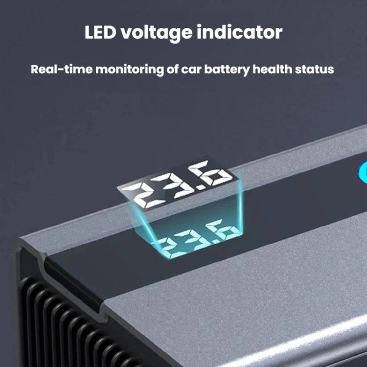 1 To 9 Car Cigarette Lighter With Independent Switches Voltage Display & Retractable Cable Car Charger, GE08