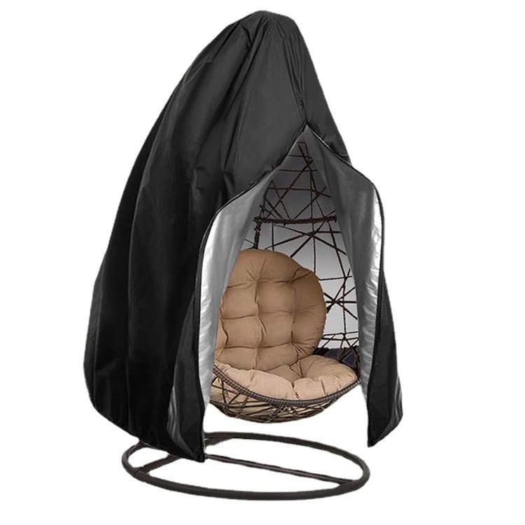 Outdoor Hanging Egg Chair Cover with Zipper 210D Oxford Fabric Dust Protection for Egg Swing, 115 x 190cm, 200 x 230cm