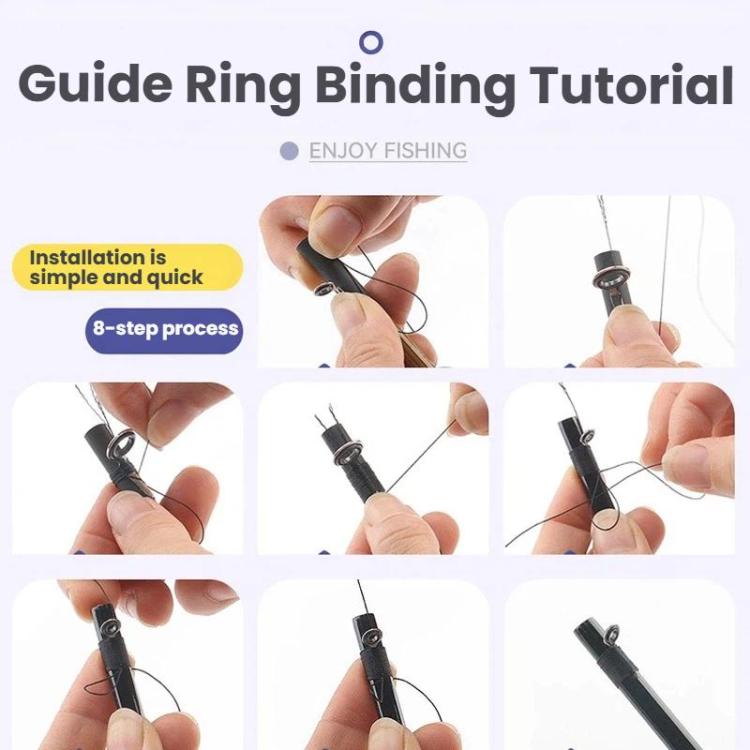 Fishing Rod Guide Tying Line Style A Lure Fishing Rods DIY Guide Tie-Down Wire