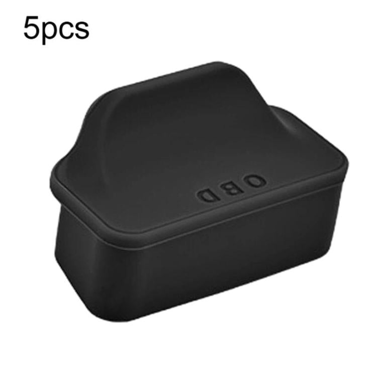 5pcs Universal Car OBD Protective Cover Silicone Dustproof Protective Cap