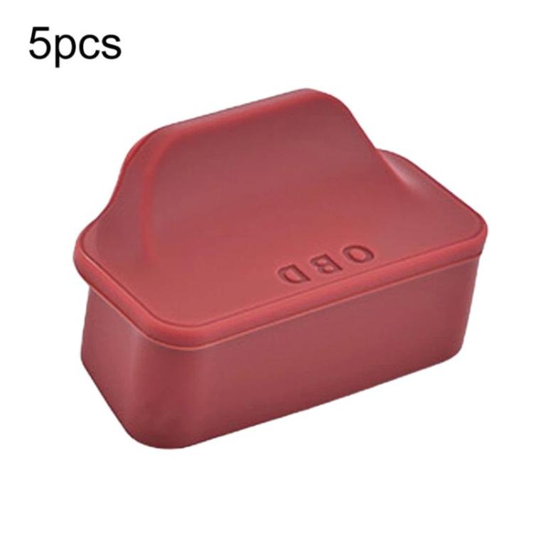 5pcs Universal Car OBD Protective Cover Silicone Dustproof Protective Cap