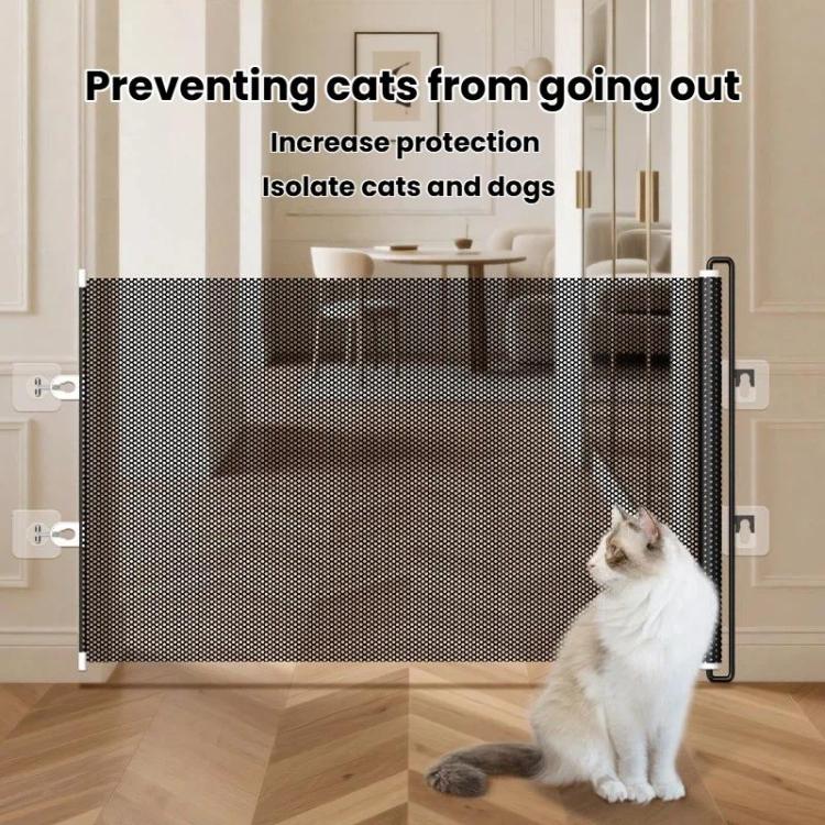 Anti-Jump Retractable Pet Gate Pet Barrier Anti-Escape Door Panel For Cats, 40 x 125cm, 45 x 125cm, 50 x 125cm, 58 x 125cm, 68 x125cm, 75 x 140cm, 85 x 140cm