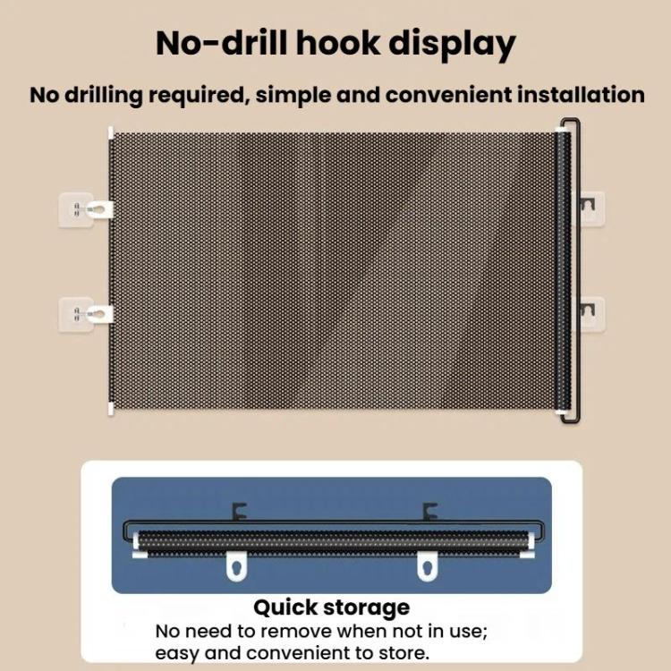 Anti-Jump Retractable Pet Gate Pet Barrier Anti-Escape Door Panel For Cats, 40 x 125cm, 45 x 125cm, 50 x 125cm, 58 x 125cm, 68 x125cm, 75 x 140cm, 85 x 140cm