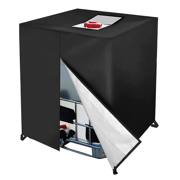 210D Oxford Fabric IBC Tote Cover for 1000L Tank Waterproof, Dustproof & Thermal Insulation Cover with Zipper and Buckles
