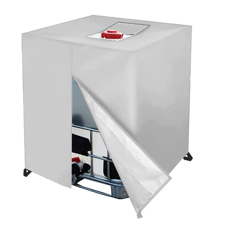 210D Oxford Fabric IBC Tote Cover for 1000L Tank Waterproof, Dustproof & Thermal Insulation Cover with Zipper and Buckles