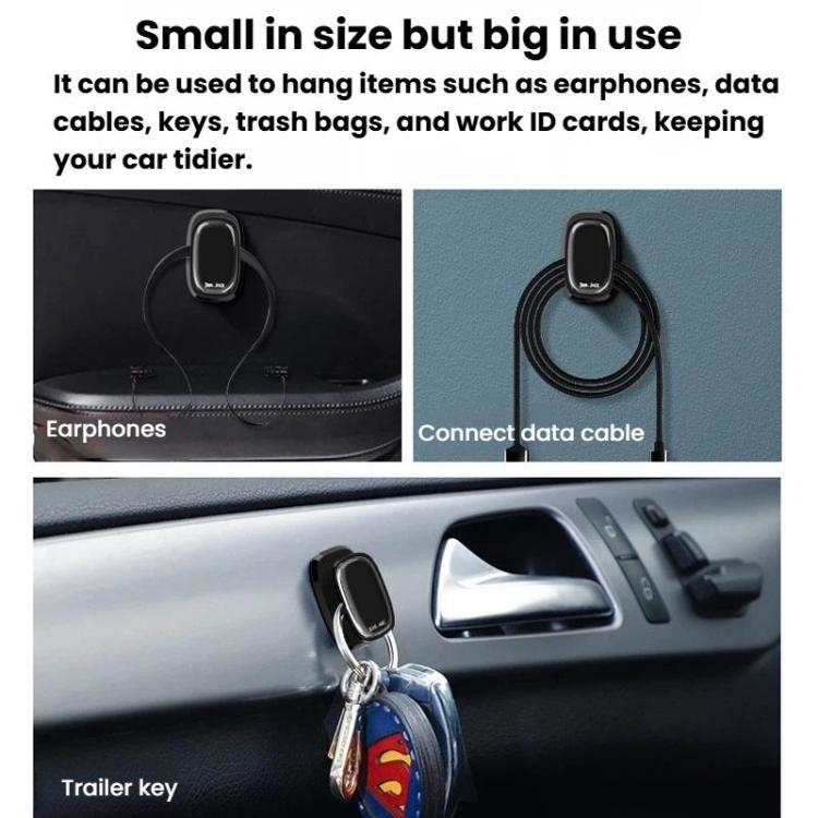BEN.JACK BAL190409 4pcs Mini Multifunctional Car Hook Self-Adhesive Wall Hook For Home Use