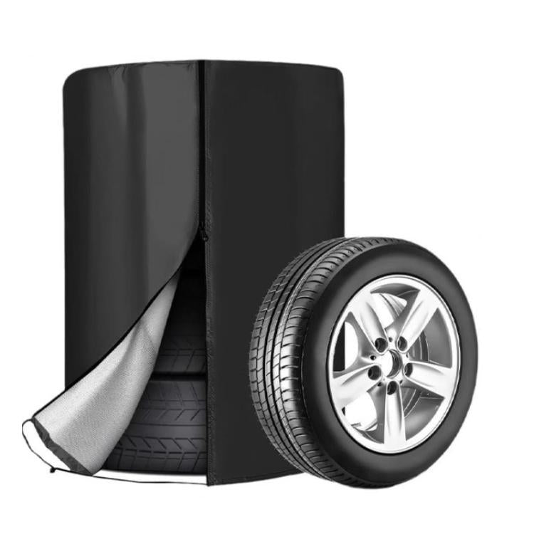 Universal Dust Proof Tire Shield Protective Tarp for Vehicle's 4 Tires Waterproof 420D Oxford Fabric, D65xH90cm, D73xH110cm, D85xH120cm