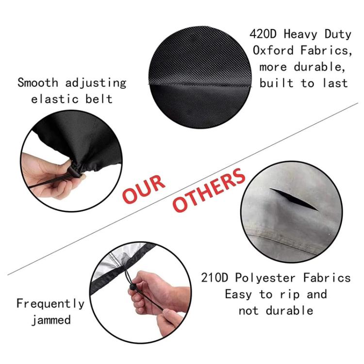 Universal Dust Proof Tire Shield Protective Tarp for Vehicle's 4 Tires Waterproof 420D Oxford Fabric, D65xH90cm, D73xH110cm, D85xH120cm