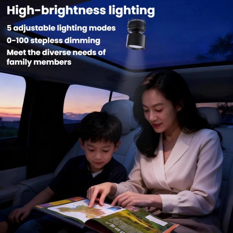 BEN.JACK BAL251102A Multi-Color Adjustable Magnetic Car Reading Light Multifunctional Detachable Roof Light