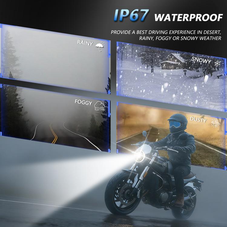 5.75-Inch High-Power Motorcycle Starry Sky Flowing Aperture Cut-Line Headlight, R25