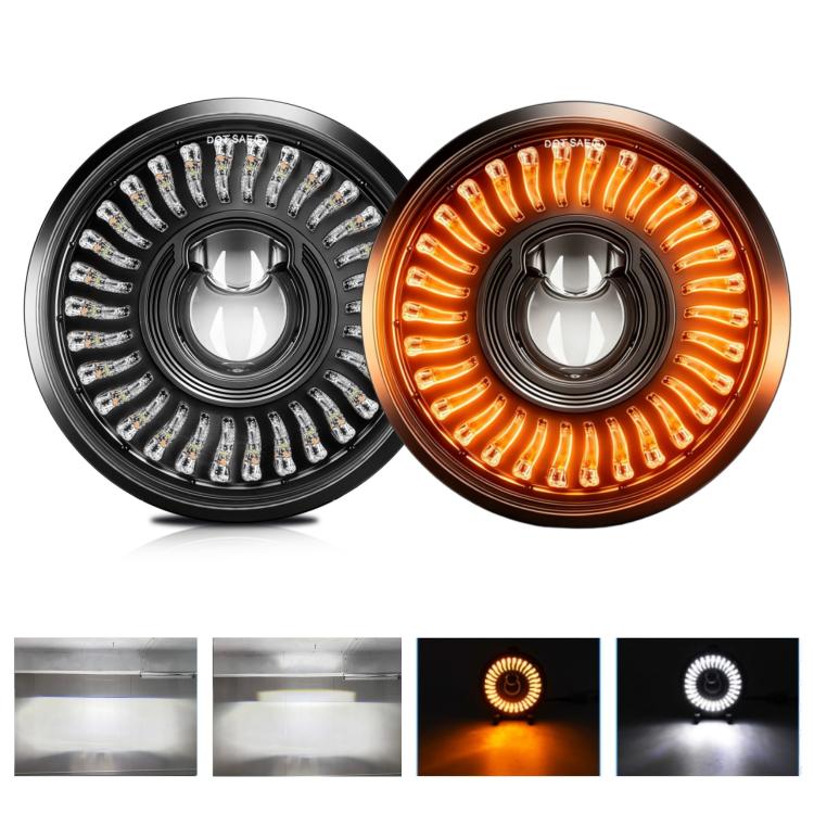 5.75-Inch High-Power Motorcycle Headlight With Flowing Light And Cut-Line Halo, R26