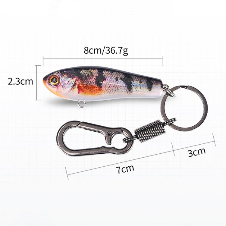 Fish-shaped Key Chain Keyring Alloy Lure Style Keyring, No. 1, No. 2, No. 3, No. 4, No. 5, No. 6