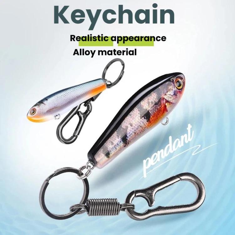 Fish-shaped Key Chain Keyring Alloy Lure Style Keyring, No. 1, No. 2, No. 3, No. 4, No. 5, No. 6
