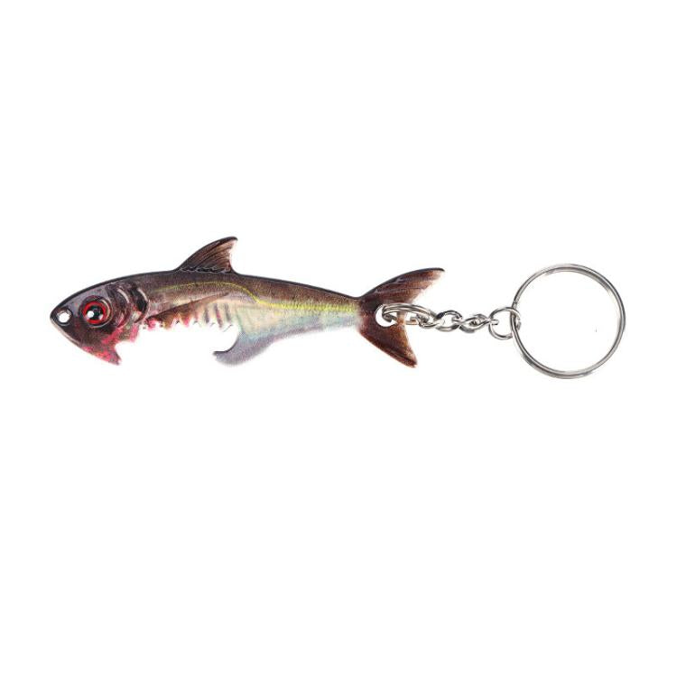 Fish-shaped Bottle Opener Metal Iron Plate Bait Shape Key Chain Hanging Bag Accessories, Sardine, Herring, Juvenile Bass, Rainbow Trout, Zebrafish