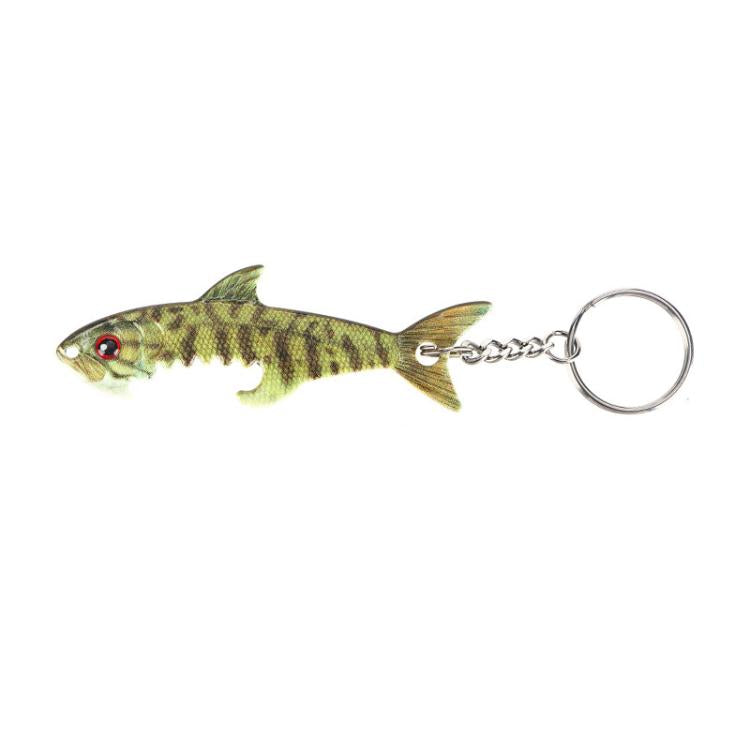 Fish-shaped Bottle Opener Metal Iron Plate Bait Shape Key Chain Hanging Bag Accessories, Sardine, Herring, Juvenile Bass, Rainbow Trout, Zebrafish
