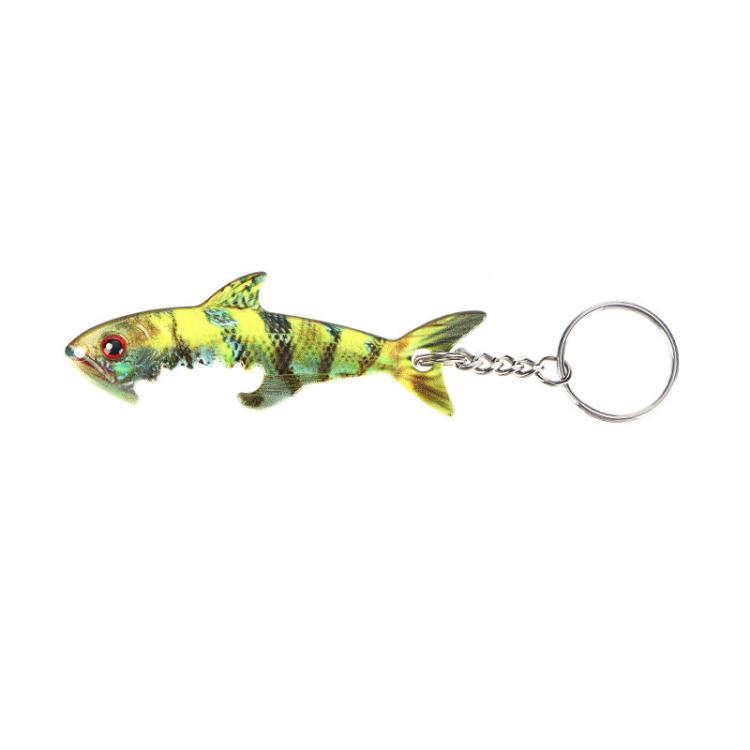 Fish-shaped Bottle Opener Metal Iron Plate Bait Shape Key Chain Hanging Bag Accessories, Sardine, Herring, Juvenile Bass, Rainbow Trout, Zebrafish