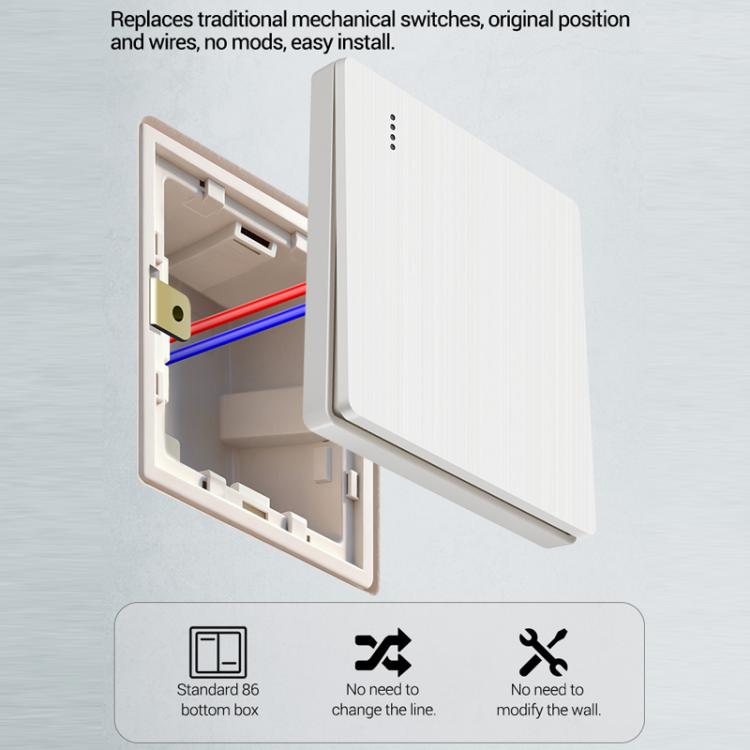 ANENG Remote Control Wireless Smart Home Lighting Panel, One-Gang, Two-Gang, Three-Gang