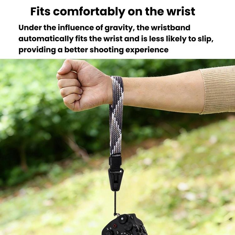 Cwatcun D268 Camera Wrist Strap Lightweight Quick-Release Braided Strap, D268