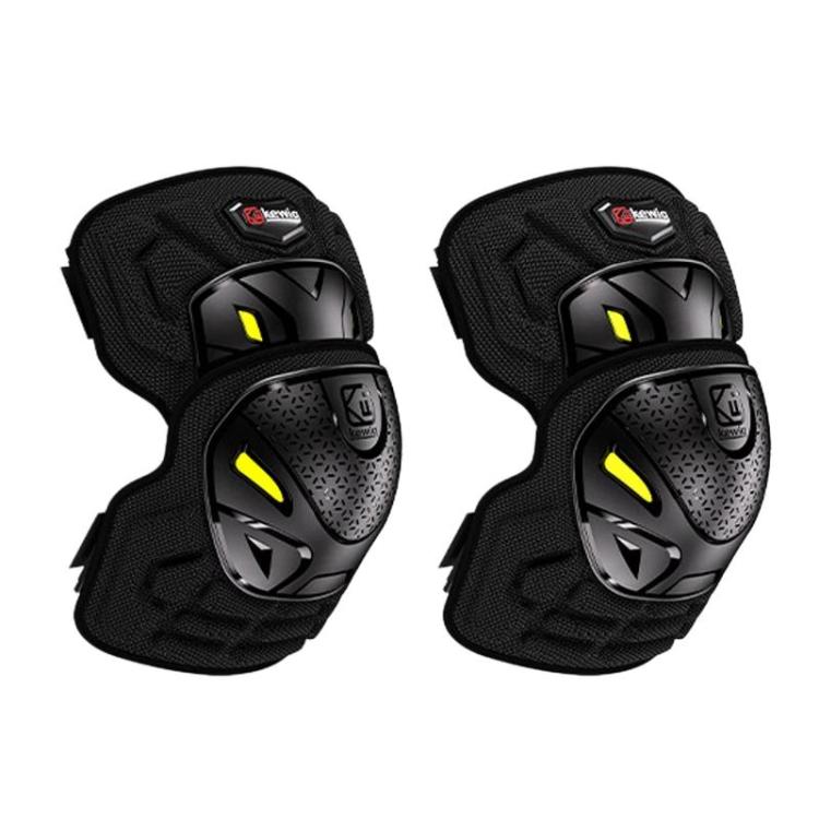 Kewig 2pcs Quick-Release Shockproof Motorcycle Riding Protective Covers Anti-Fall Knee & Elbow Pads, Elbow Guard L, Elbow Guard M, Knee Guard L, Knee Guard M