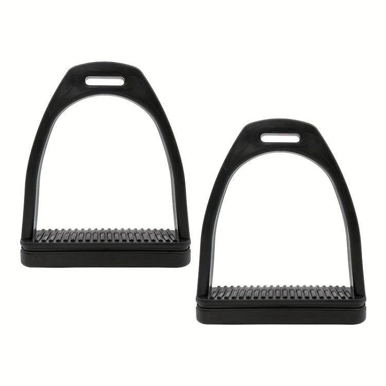 1pair High-strength Engineering Plastic Stirrup With Non-Slip Rubber Pads
