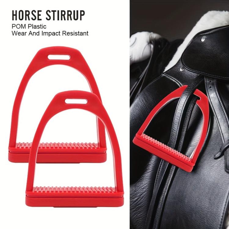 1pair High-strength Engineering Plastic Stirrup With Non-Slip Rubber Pads