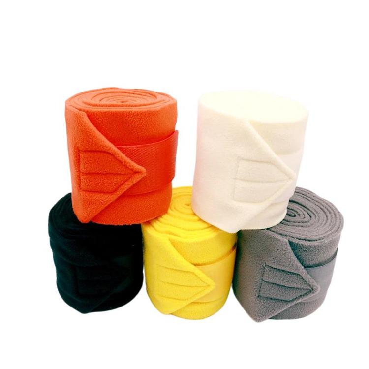 4pcs/ Pack Thick Fleece Horse Leg Wraps Adhesive Horse Leg Wraps