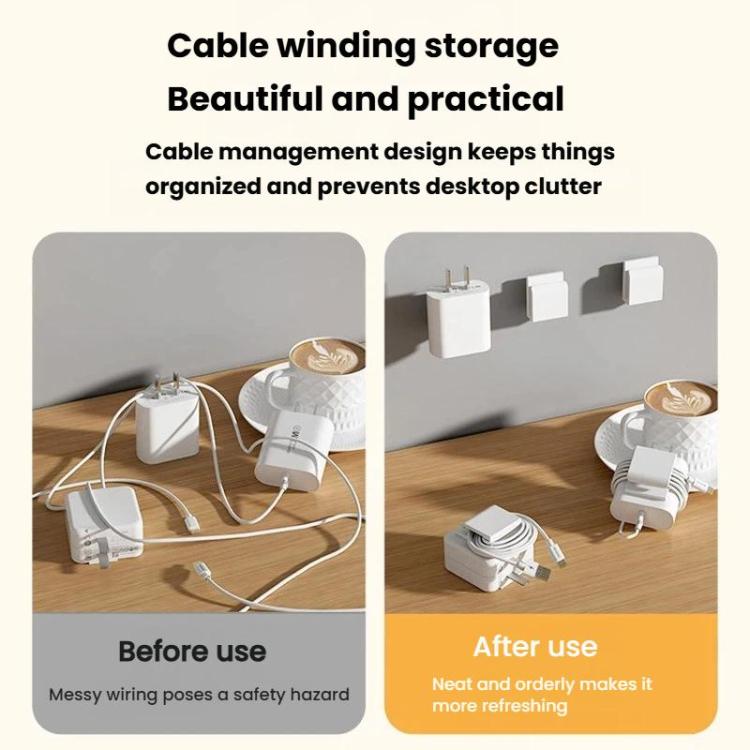 2pcs Charger Holder Phone Charging Cable Clip Plug Hook Organizer
