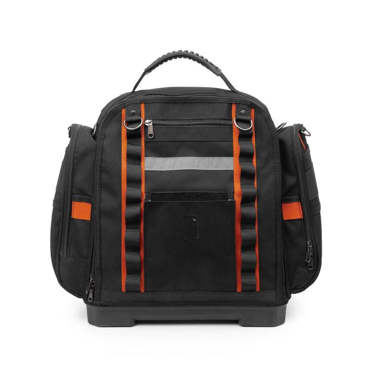 Durable Oxford Fabric Tool Tote Bag with Hard Bottom Portable Storage for Hand Tools, Testers, Measuring Instruments