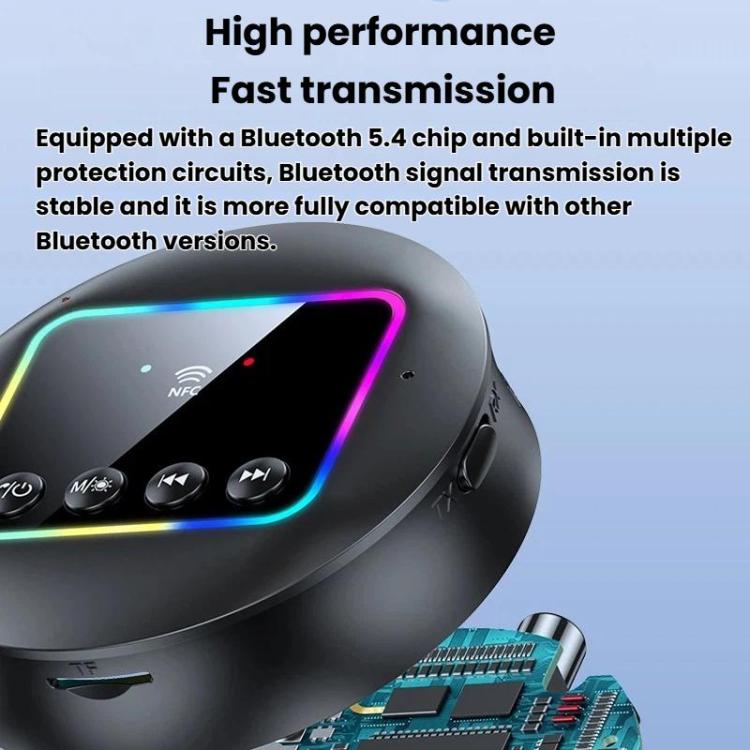 GT77 NFC Bluetooth Receiver & Transmitter With Ambient Light Car Audio Amplifier & Audio Converter, GT77