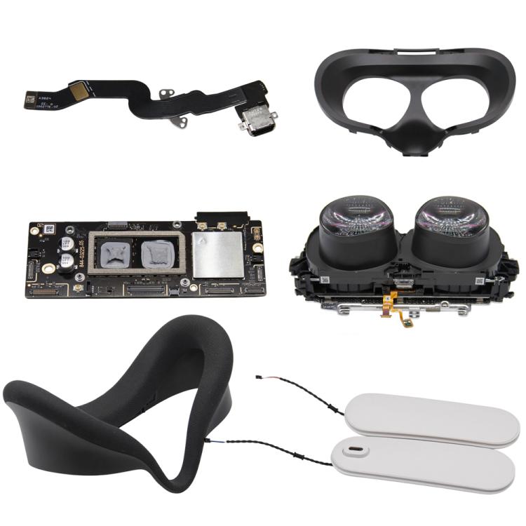 For Meta Quest 3S Repair Parts, Tail Plug Headphone Jack Flex Cable, Right Speaker, Left Speaker, Main Board 128GB, LCD Assembly with Fresnel Lens, Internal Face Shell