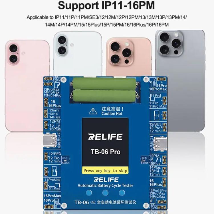For IPhone 11-16 Series Fully Automatic Battery Cycle Tester With Dual-Channel Independent Battery Cycle Charging, EU Plug, TB-06 Pro