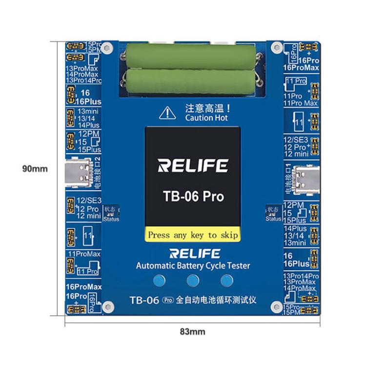 For IPhone 11-16 Series Fully Automatic Battery Cycle Tester With Dual-Channel Independent Battery Cycle Charging, EU Plug, TB-06 Pro
