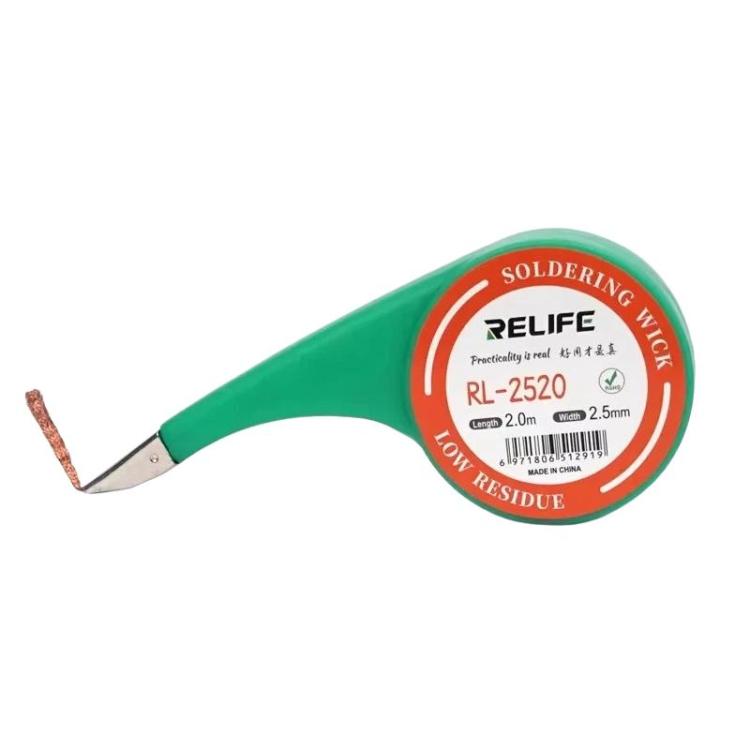 Powerful Solder Removal Tape Low Residue No-Clean Solder Removal Tape for Repair and Soldering, RELIFE 1.5mm x 2m, RELIFE 2mm x 2m, RELIFE 2.5mm x 2m, RELIFE 3mm x 2m, RELIFE 3.5mm x 2m