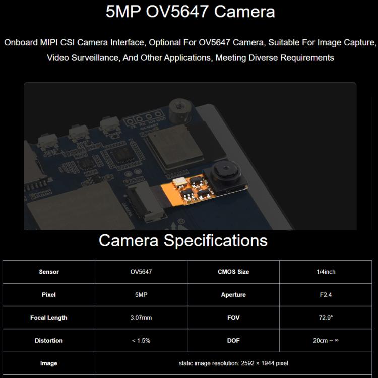 Waveshare ESP32-P4-WIFI6 4.3inch Development Board, 480 × 800 Resolution, 5-Point Touch, Onboard Audio Codec Chip, Basic Model, With OV5647 Camera