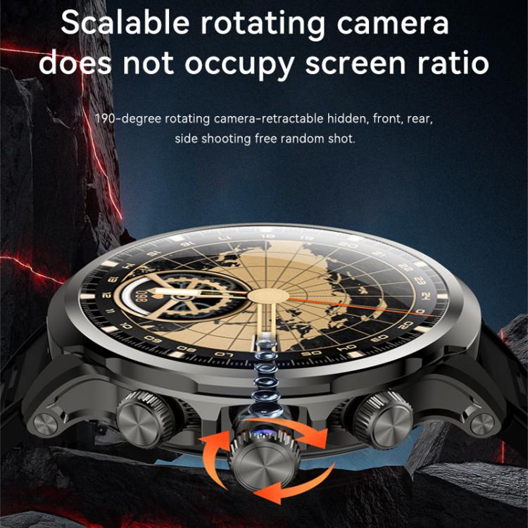 4G Global SIM Card Slot Rotating Camera For Calls / Photos Smartwatch