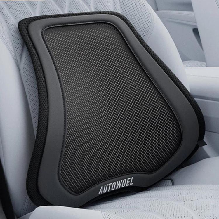 AUTOWOEL Universal Car Ventilated Lumbar Support Portable Car Seat Back Cushion, Without Fan Grey, Without Fan Blue, With Fan Grey, With Fan Blue