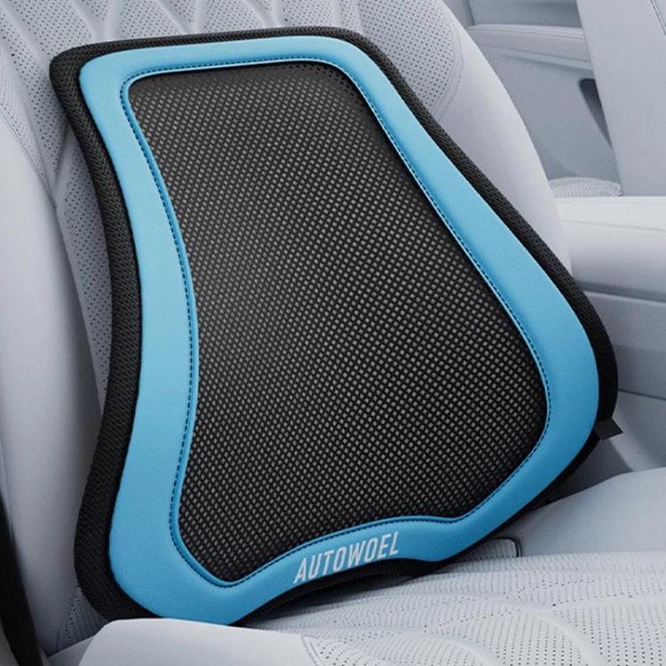 AUTOWOEL Universal Car Ventilated Lumbar Support Portable Car Seat Back Cushion, Without Fan Grey, Without Fan Blue, With Fan Grey, With Fan Blue