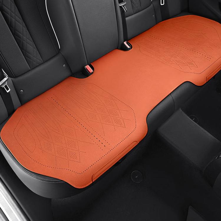 ZD25A Universal Suede Car Seat Cushion Summer Breathable Double-Sided Seat Pad, Front Row Black, Front Row Orange, Front Row Grey, Back Row Black, Back Row Orange, Back Row Grey