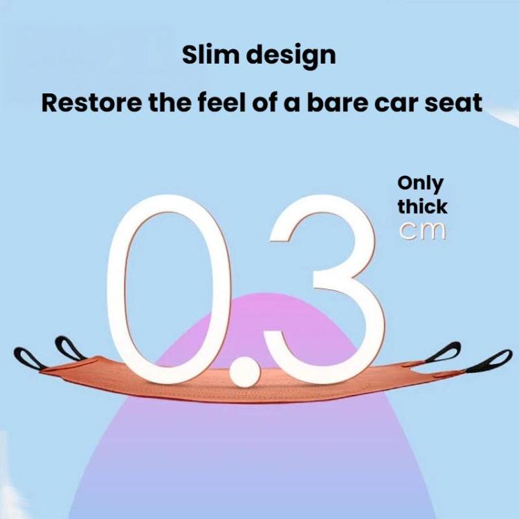 ZD25A Universal Suede Car Seat Cushion Summer Breathable Double-Sided Seat Pad, Front Row Black, Front Row Orange, Front Row Grey, Back Row Black, Back Row Orange, Back Row Grey