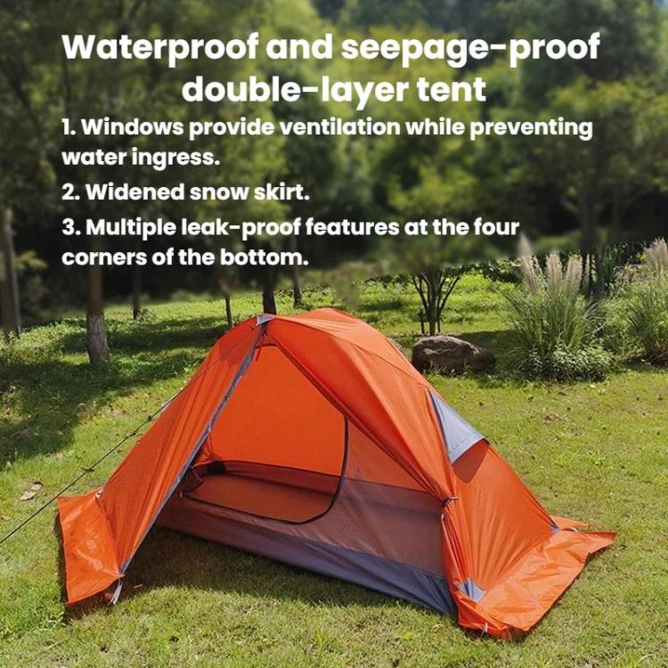 Kaima Outdoor Lightweight Waterproof Camping Tent Waterproof Breathable & Mosquito-Proof Tent, No Snow Skirt Orange, With Snow Skirt Orange, No Snow Skirt Grey, With Snow Skirt Grey, No Snow Skirt Blue, With Snow Skirt Blue